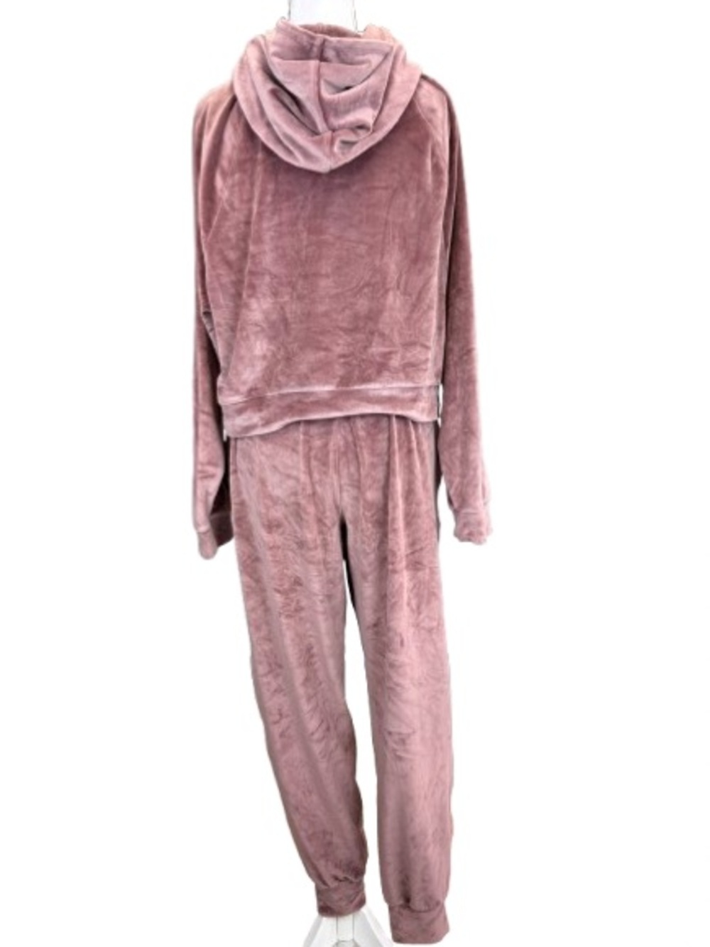 Victoria’s Secret Velour Tracksuit Dusty Rose Rhinestone Stripe Jogger Set S M - Picture 3 of 16